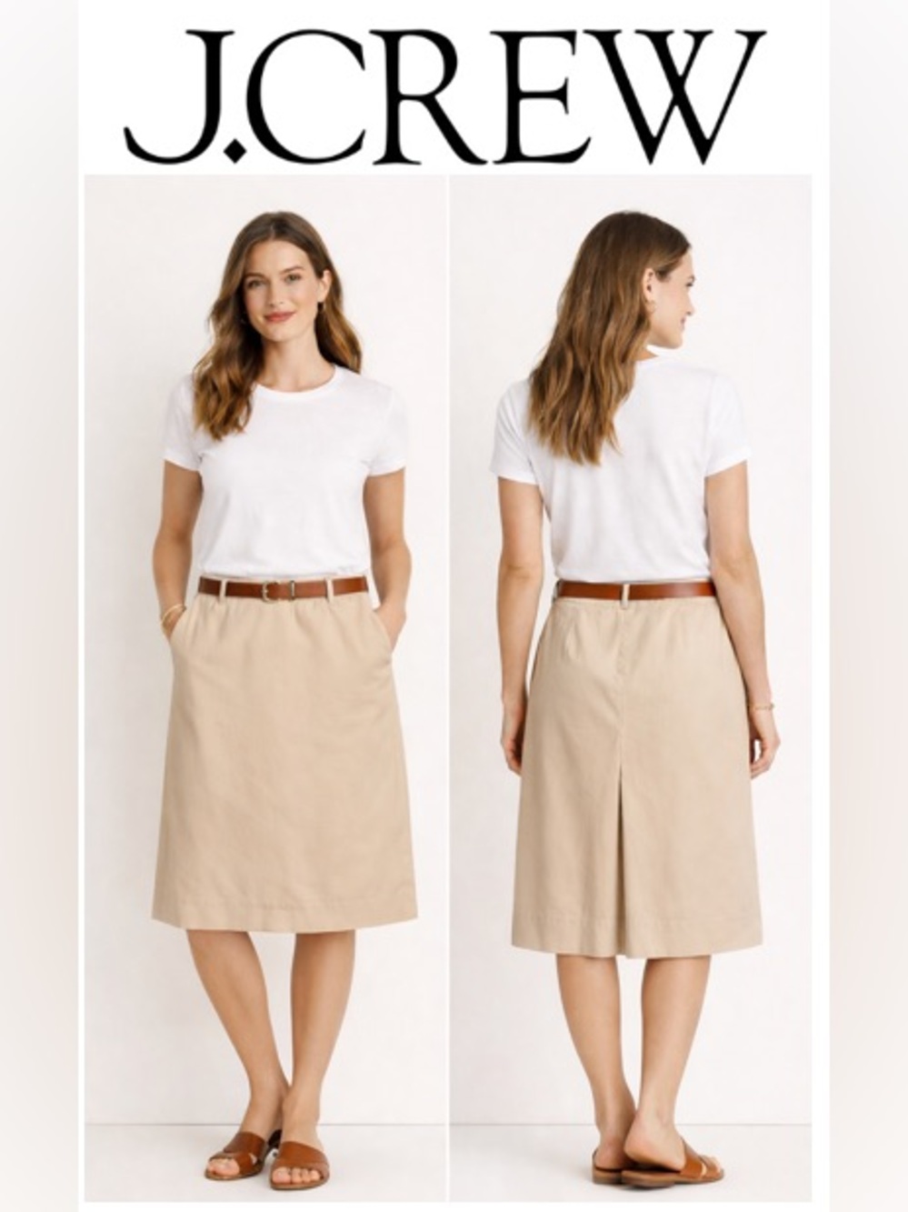J.Crew Pencil Skirt in Khaki Sz 4